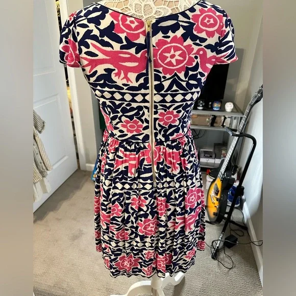 Anthropologie Pink Midi Sundress Crew Neck - Picture 3 of 4